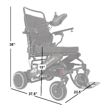Pegasus 39 lb Lightweight Folding Carbon Fiber Electric Wheelchair