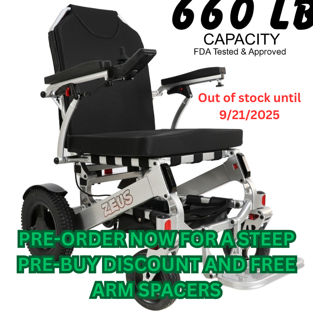 Zeus Bariatric Folding Wheelchair – 660 lb Capacity, 27.5” Seat