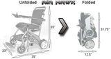 Air Hawk Lightweight Folding Electric Wheelchair