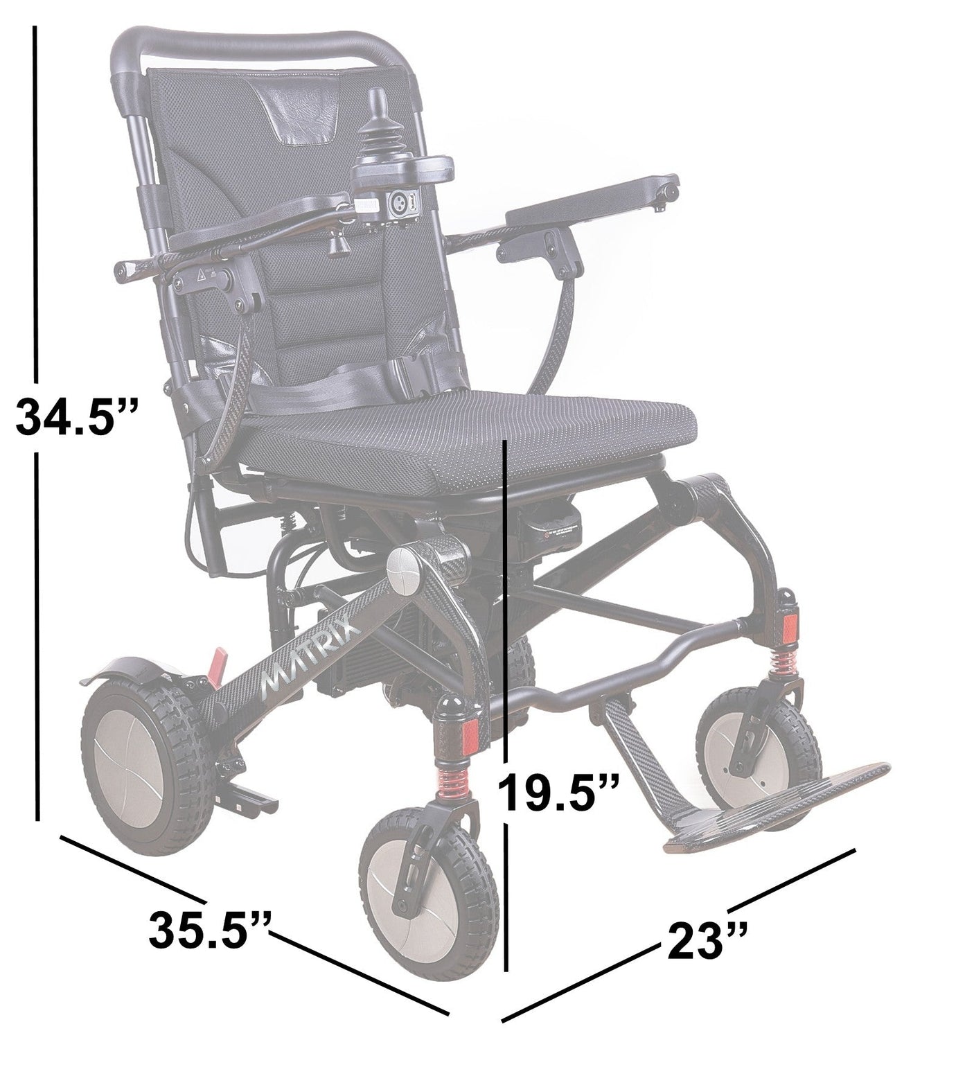 Matrix Ultra Lightweight Folding Carbon Fiber Electric Wheelchair